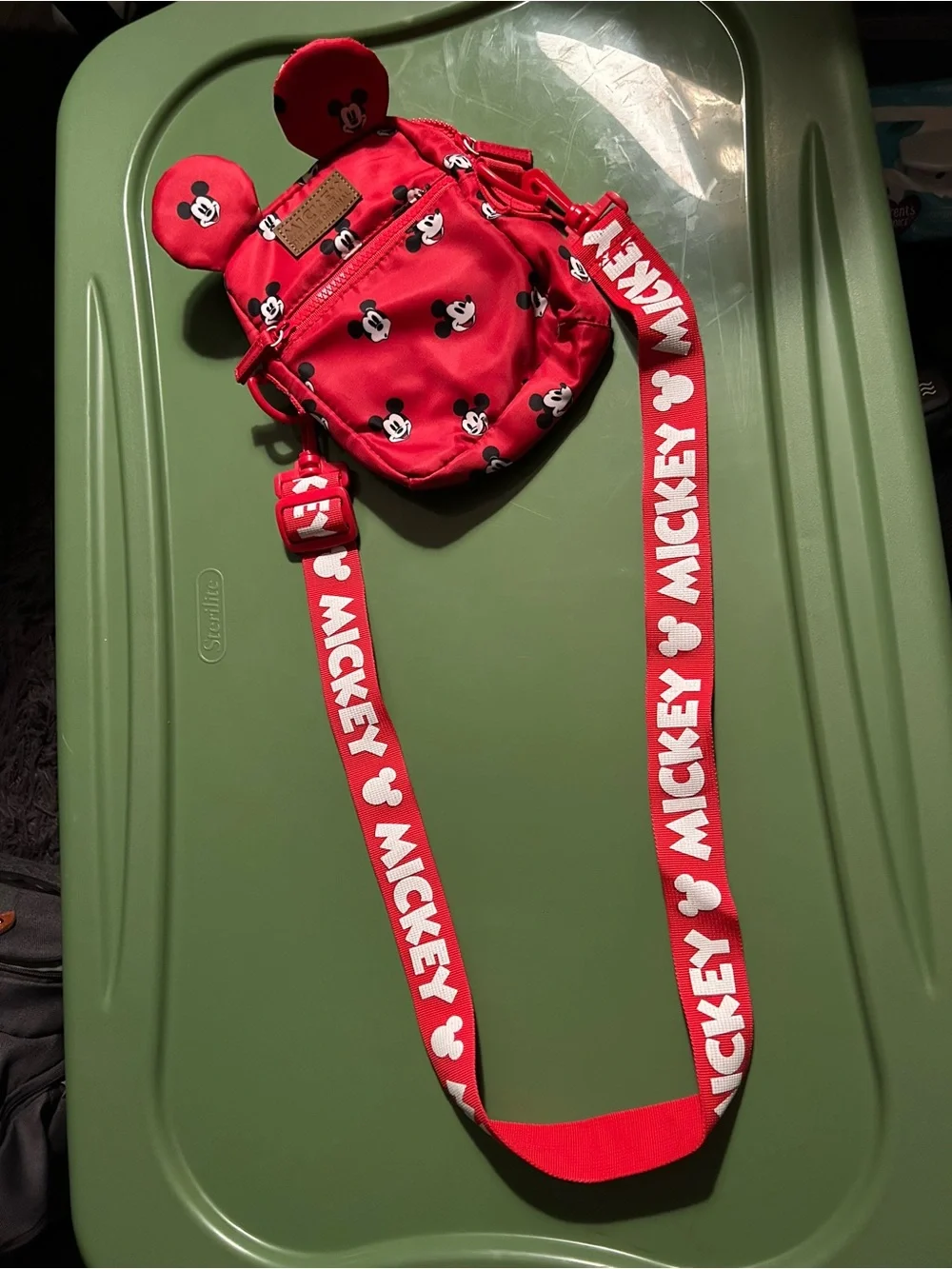 Disney Red Mickey Mouse Kids Crossbody Bag with Ear Details